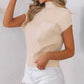 Cozy Oatmeal Sweater Dress - Ribbed Knit with Pockets