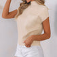 Cozy Oatmeal Sweater Dress - Ribbed Knit with Pockets