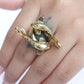 Twin Koi Fish Adjustable Ring – Brass Art Jewelry Inspired by Nature.