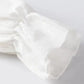 Frilled Mock Neck Ripple Bubble Sleeve Blouse