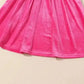 Frilled Neck Smocked Bodice Velvet Dress