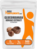 Glucomannan Powder (Konjac Root) - Gluten Free, 2g per Serving | BulkSupplements