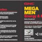 GNC Mega Men Energy & Metabolism Vitapak — 5-in-1 Pack, 300mg Caffeine, 30 Daily Packs