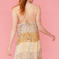 Gold Champagne Sequin Velvet Slip Dress
