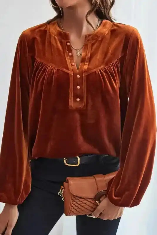 Gold Flame Beaded Velvet Top – Stylish & Elegant Fashion
