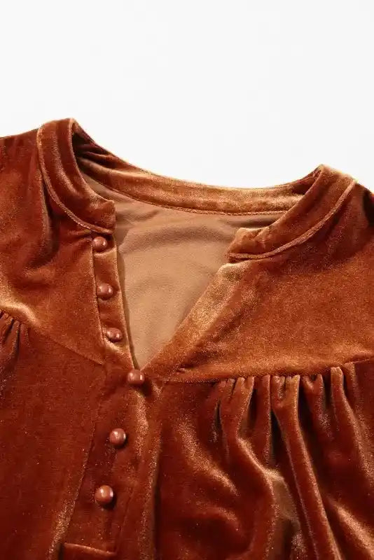 Gold Flame Beaded Velvet Top – Stylish & Elegant Fashion