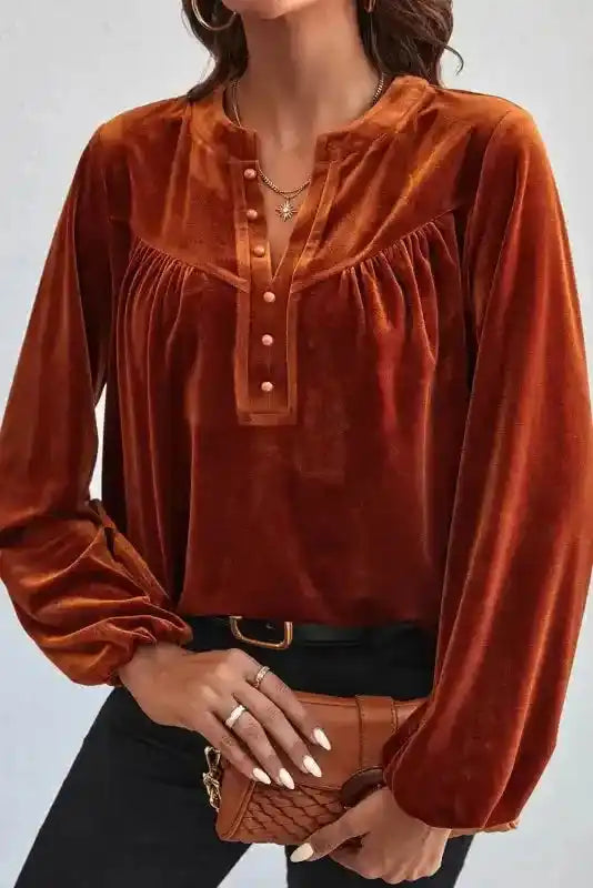 Gold Flame Beaded Velvet Top – Stylish & Elegant Fashion
