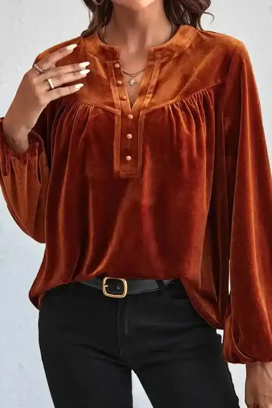 Gold Flame Beaded Velvet Top – Stylish & Elegant Fashion