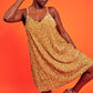Gold Sequin Curve Size Cami Swing Dress