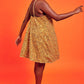 Gold Sequin Curve Size Cami Swing Dress
