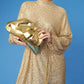 Gold Sequin Midi Blouson Dress