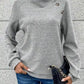 Gray Textured Kangaroo Pocket Drawstring Hooded Mini Dress