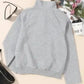 Gray Textured Kangaroo Pocket Drawstring Hooded Mini Dress
