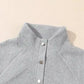 Gray Textured Kangaroo Pocket Drawstring Hooded Mini Dress