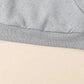 Gray Textured Kangaroo Pocket Drawstring Hooded Mini Dress