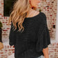 Green Pointelle Knit Top