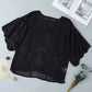 Green Pointelle Knit Top