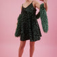 Green Sequin Cami Swing Dress