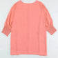Green Smocked Wrist Shift Top