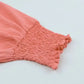 Green Smocked Wrist Shift Top