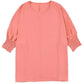 Green Smocked Wrist Shift Top