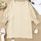 Green Smocked Wrist Shift Top
