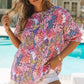Green Smocked Wrist Shift Top