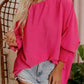 Green Smocked Wrist Shift Top