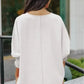 Green Smocked Wrist Shift Top