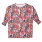 Green Smocked Wrist Shift Top
