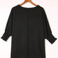 Green Smocked Wrist Shift Top