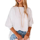 Green Smocked Wrist Shift Top