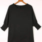 Green Smocked Wrist Shift Top