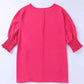 Green Smocked Wrist Shift Top