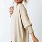 Green Smocked Wrist Shift Top