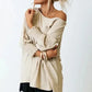 Green Smocked Wrist Shift Top