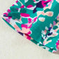 Floral Maxi Dress with V Neck - Green Wrap Style