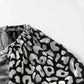 Luxurious Grey Leopard Velvet Blouse for Bold Style