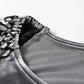 Luxurious Grey Leopard Velvet Blouse for Bold Style