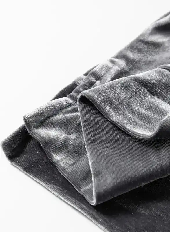 Luxurious Grey Leopard Velvet Blouse for Bold Style