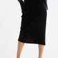 Louche Helka Velvet Ruched Mini Skirt Black