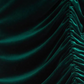 Louche Helka Velvet Ruched Mini Skirt Green