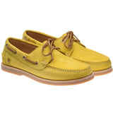 Herring Cordelia ladies rubber-soled deck shoes in yellow nubuck