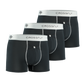 3-Pack: IKON X Men's 3" Trunks - Black/Silver