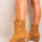 Suede Cowboy Ankle Length Boots