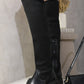 Knitted Platform Over The Knee Chunky Boots
