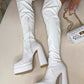 Block Heel Knee High Boots