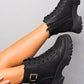 Chunky Lace Up Platform Ankle Boots