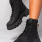 Chunky Lace Up Platform Ankle Boots