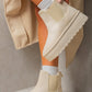 Fluffy Platform Sole Chelsea Faux Fur Lined Ankle Boots